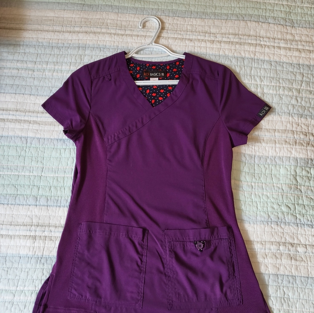 Koi scrub shirt